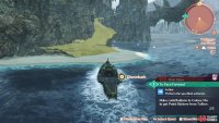 The beach where you can disembark is a little north of the ?