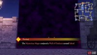 Before reaching him, a Wall of Darkness will be erected