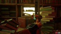 Doc’s notebook location is inside this safe, which is revealed by getting a key from the office and tipping over a pile of books.