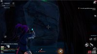 The first chest location in D-01 Ruins is on top of a stone pillar in a room covered by roots.