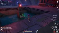 Shoot the statue above the pool of water to lower the water levels and get the second chest on normal