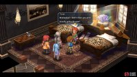 then climb the stairs and enter the first room to find Tront.