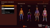 You can select a predefined mode at the beginning of a game, or choose custom to make your own mode.
