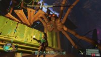 Fighting Wolf Spiders in melee can be difficult in the early game, but if you get on top of a structure and shoot them, you’ll find it easier.