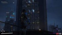 Wait at the end of the highest crane for the drone to pass.