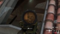 Head to the roof of the first building in the second compound, throw tear gas into the vent, then spray his head as he opens the garage door. You can then throw frags, c4 the side doors and try to blow the fleeing ones up, then pick off any survivors.