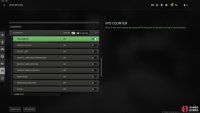 Find the FPS Counter in the list and slide the toggle to on.