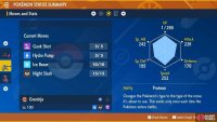 Caught Greninja Stats Screen (2/3) 