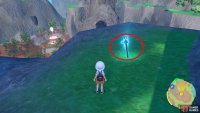you will need to climb up the waterfall to reach this blue stake.