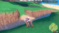 instead, find the slope down river and cross using your Miraidon/Koraidon.