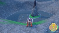 to find the  Gimmighoul Chest sitting in the center of the lake.