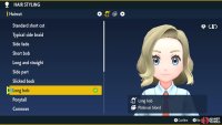 When beginning the game, you can customize your hair… (Credits: Serebii)