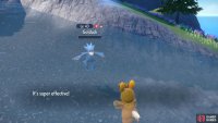Here, we’re battling with our Pawmot from our playthrough.