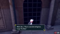 Head down and interact with the dark arch for the clue!