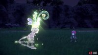 Mew slowly but surely whittles HP down with False Swipe, ensuring it doesn’t knock out Munkidori.