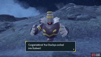 After the trade Dusclops will evolve into Dusknoir.