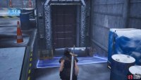 Turn left, and follow the path down where another chest will be as well as a hiding spot.
