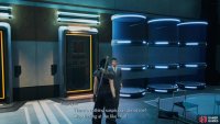 In the Shinra Building Lobby, head up the stairs, and wait for the man to exit the elevator. This will be your third spy.