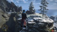 overlooking the ruins near the vault.
