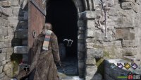 Castle Ramparts Revelio Page is inside a dark room on the east part of the wall.