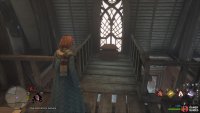 You’ll find the chest up the stairs just beyond the door.