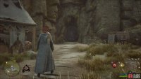 You need to destroy the cobwebs at the entrance to the vault with a fire-based spell.