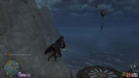 Follow the cliff down south.
