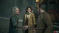 From left to right: Professor Fig, Hogwarts Legacy Protagonist and George Osric.