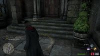 The Quest Marker can be found by the South-West door in the Transfiguration Courtyard.