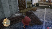 Hiding behind the table in this section of the city’s Abandoned Factory filled with thugs.