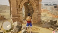 In the northern part of the Great Sandy Desert, there is a stone tower sticking out from the sand. Climb up this and grab the cube inside the ruin.