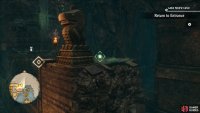 You can reach this by progressing through the cave normally, or gum gum grabbing it from the northwest pillar in the water.