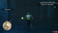 Boss room of the ruins behind the breakable wall.