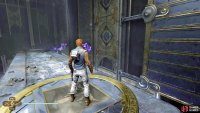 Instrcution 4: Draw lines using the Duster to the right of the main room, then use the buttons to create bridges to get the grinder dust to otherwise inaccessible areas. 
