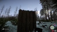 the wall should consist of at least 5 vertical logs.