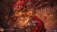 Defeat the first boss and head to the Battle Flag and drop off to the path below.