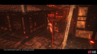 Follow the path towards the flames, and take a left to find the Shitieshou in the back.