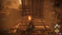 and head across the ledge to pick up the item.