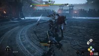 When Lu Bu is on his horse, he’ll charge at you while trying to hit you with his weapon. This won’t do much damage to you, but try to deflect it anyway as the chip damage adds up.