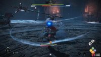 After the leap, he’ll follow it up with either a sweep or a thrust. This too can be deflected and countered.