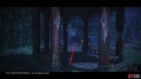 Head to the area with the Gazebo and Battle Flag and proceed down the stairs.