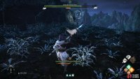Blindfolded Boy will conjure up several swords before unleashing them consecutively.