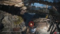 Go past the first bridge, then drop through the hole on the second to find the shell.