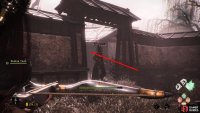 After he’s defeated, go through the archway to the right of the gap.