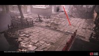 After you cross the broken bridge you’ll find a corrupted Battle Flag guarded by a spear-wielding soldier.