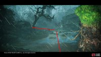 Head through the village until you find a small bridge leading to a Battle Flag.