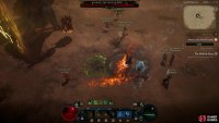 The boss occasionally jumps through portals to catch range off guard and annoy the melee.