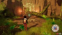 Drop the matching totem onto the circle in front of the door to open it