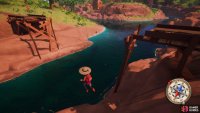 Dive into the water at the broken bridge
