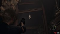 to find the container hanging from above.